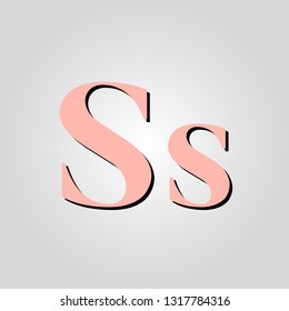 letter S peach