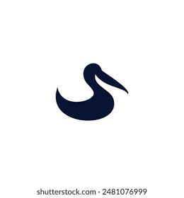 Letter S Pelican Logo Vector. Pelican Icon Design