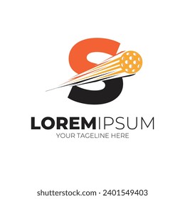 Letter S Pickleball Ball Initials Logo Design Vector Illustration