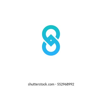 Letter S Pin Link Logo Design Element