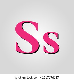 letter S pink