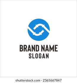 Letter S Pipe Logo Design Element
