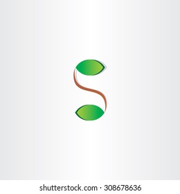 letter s plant leaves logo natural