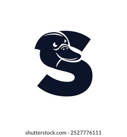 Buchstabe S Platypus-Logo-Ikone, Vektor.