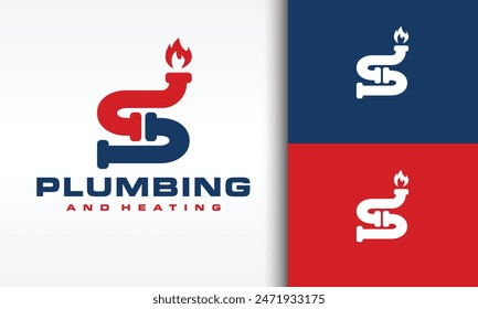 letter S plumbing and heating logo