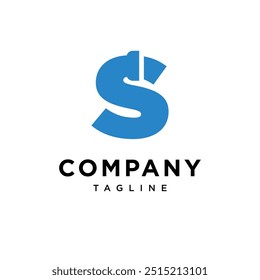 Letter S Klempnerrohr Logo, Vektorsymbol