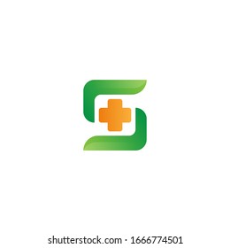 Letter S Plus logo design vector template