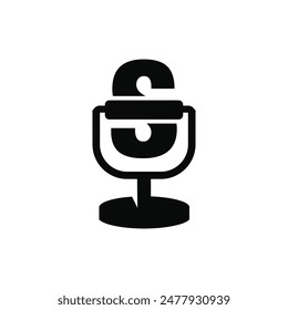 Letter S Podcast mic logo icon vector template.eps