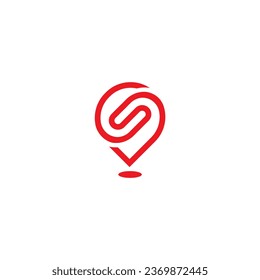 Letter S point Logo Design Template