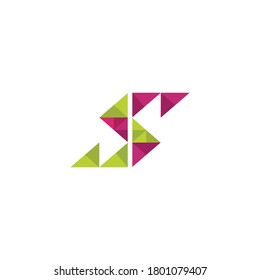 Letter S Polygon Geometric Creative Modern Logo