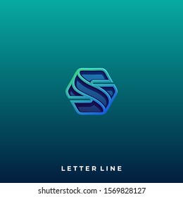 Letter S Polygon Illustration Vector Template. Suitable for Creative Industry, Multimedia, entertainment, Educations, Shop, and any related business