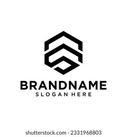 letter s polygon logo design