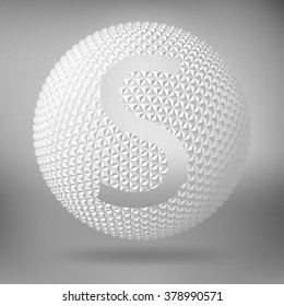 The letter S. Polygonal letter. Abstract Creative concept vector background. Vector Illustration eps 10 for your design