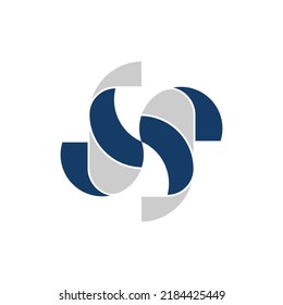 Diseño del logotipo de la hélice de la letra S