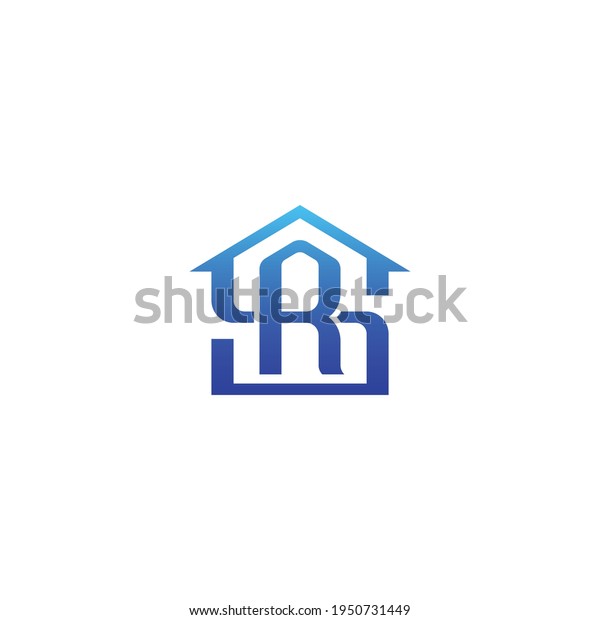 Letter S R Home Logo Design Stock Vector (Royalty Free) 1950731449 ...