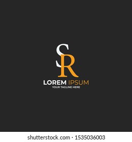 letter s + r logo monogram template vektor