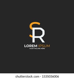 letter s + r logo monogram template vektor