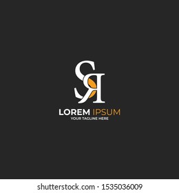 letter s + r logo monogram template vektor