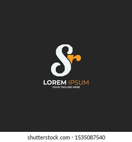 letter s + r logo monogram tempalte vektor