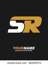 Letter S R logo template vector