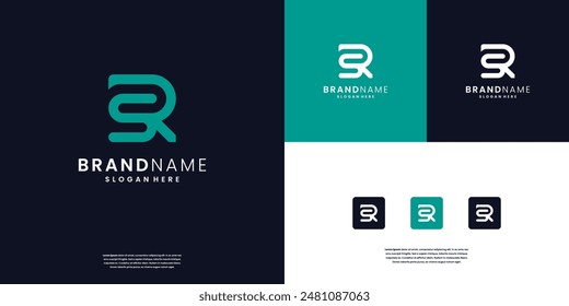 Letter S R Monogramm Logo Design Inspiration.