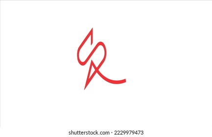 
Letter S and A red color vector