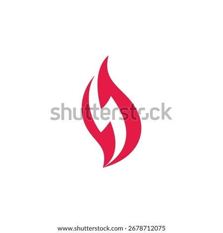 letter s red gas fire simple logo vector 