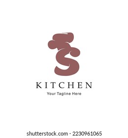 letter S restaurant logo template vector 