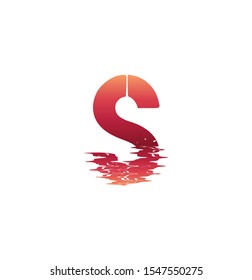 Letter S with River Logo Design