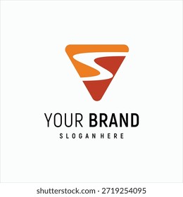 Letra S River Logo Elemento de diseño Vector Plantilla