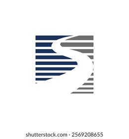 letter S river road logo design, for business consulting