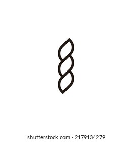 Letter S rope geometric symbol simple logo vector