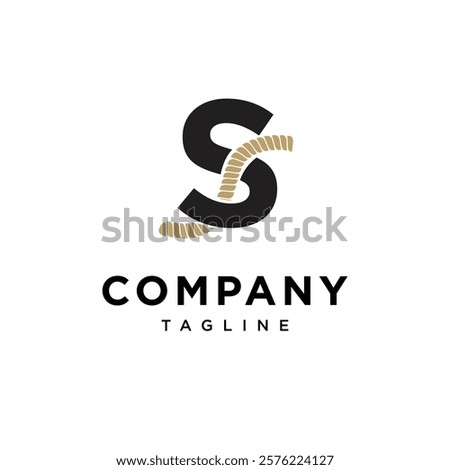 Letter S Rope Logo Icon Vector