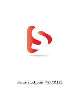 Letter S Rounded Triangle Shape Icon Logo Design Elements