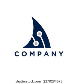 Letter S Sail technology logo illustration design for your company or business