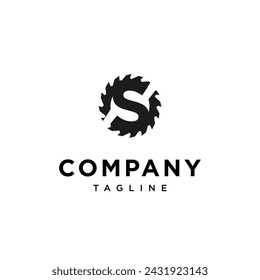 Letter S Saw Logo icon vector template.eps