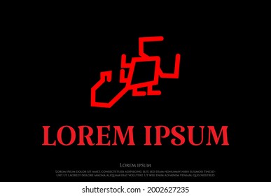 Letter S for Scorpio Scorpion Line Outline Logo Design Vector