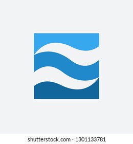 Letter S Sea waves