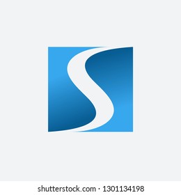 Letter S Sea waves