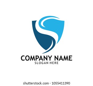 Letter S Security Guard Shield Online Technology Vector Logo Design Template