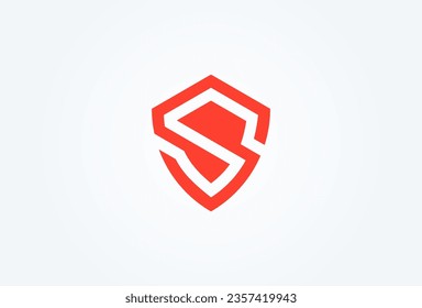 Letter S Security logo. letter S with Shield combination. Flat Vector Logo Design Template. vector illustration