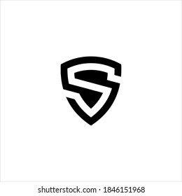 Letter S security logo technology for your company, shield logo for security data