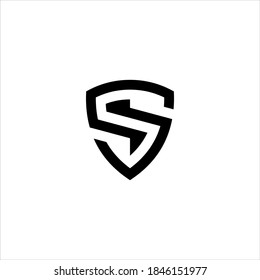 Letter S security logo technology for your company, shield logo for security data