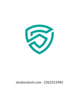 Letter S security logo technology for your company, shield logo for security data.