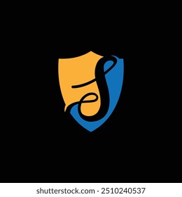 Letter S security Shield logo technology for your company