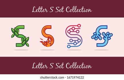 Letter S Set Idea Collection Abstract Creative Modern Business Logo