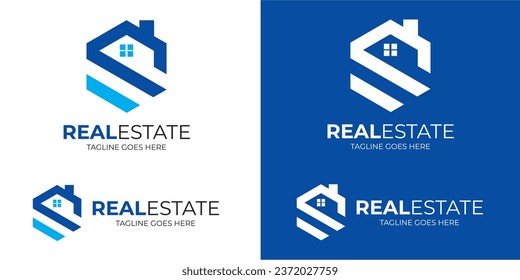 letter S  Set of minimalist real estate logo vector