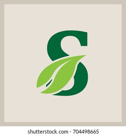 letter S shape nature logo