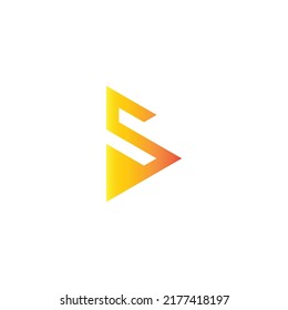geometrisches Symbol des Buchstabens S, dreieckig, einfaches Logo, Vektorgrafik
