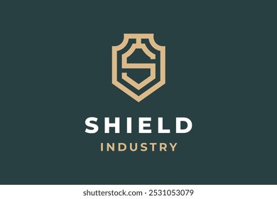 Letter S With Shield Badge Suitable For for Security Strong Secure logo design